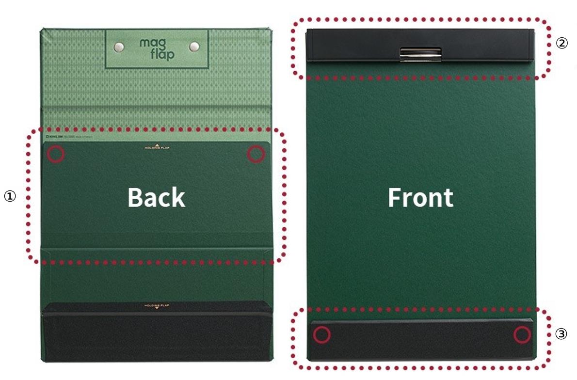 Portablocco A4 verticale con alette magnetiche